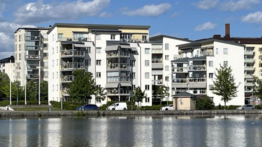 Vy över brf Strandgatan 1